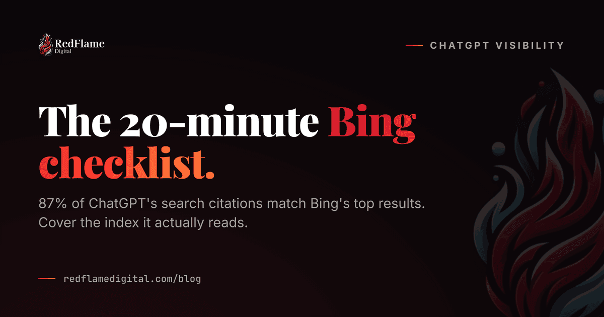 Bing SEO: The 20-Minute Checklist That Gets Local Businesses Into ChatGPT